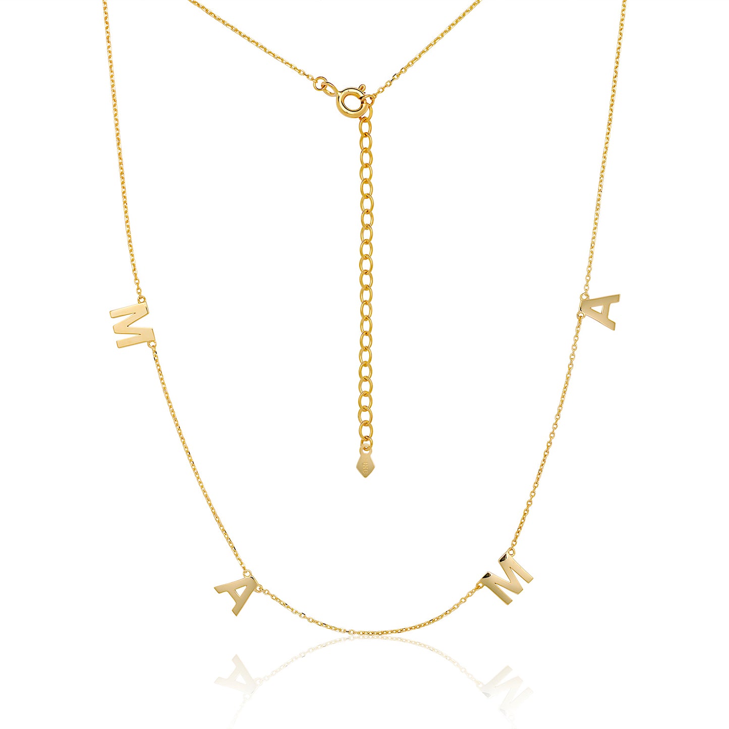 14K Solid Gold MAMA Necklace