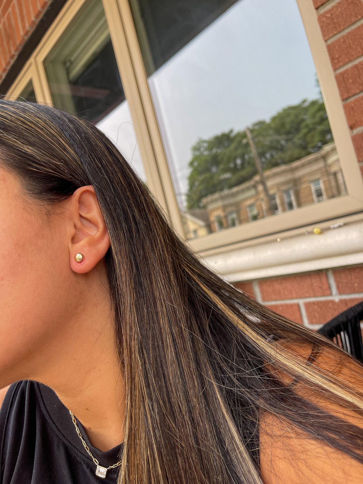 14K Gold Button Flat Studs | 14K Solid Gold Pushbacks | Flat Ball Earrings | 4mm 5mm 6mm 7mm 8mm 10mm