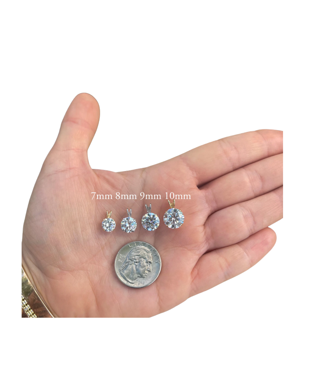 14K Gold Blue Moissanite Studs GRA Certified D-VVS1