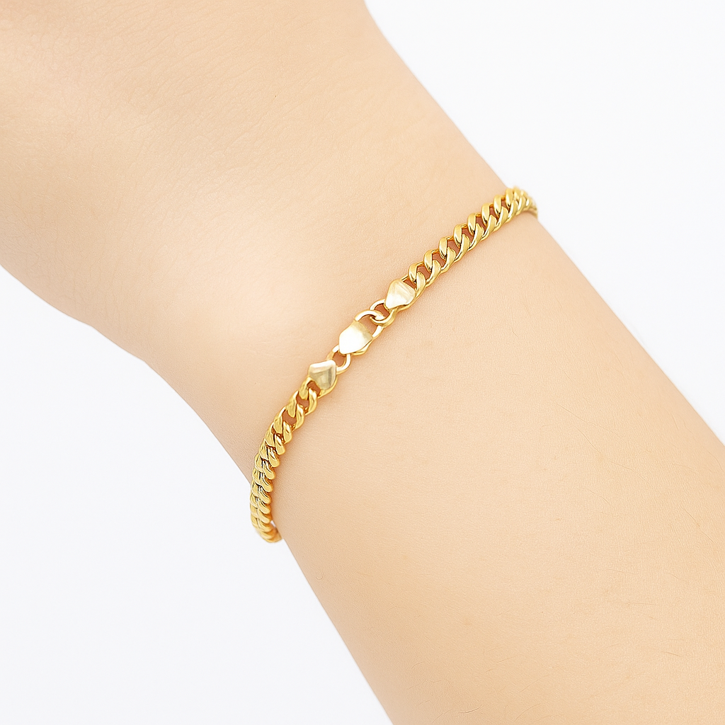 14K Gold Miami Cuban Chain | Link Chain Necklace | 14K Cuban Bracelet | Unisex Gold Cuban Chain 7.5"-24"