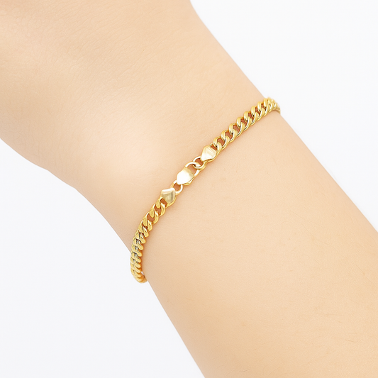 14K Gold Miami Cuban Chain | Link Chain Necklace | 14K Cuban Bracelet | Unisex Gold Cuban Chain 7.5"-24"