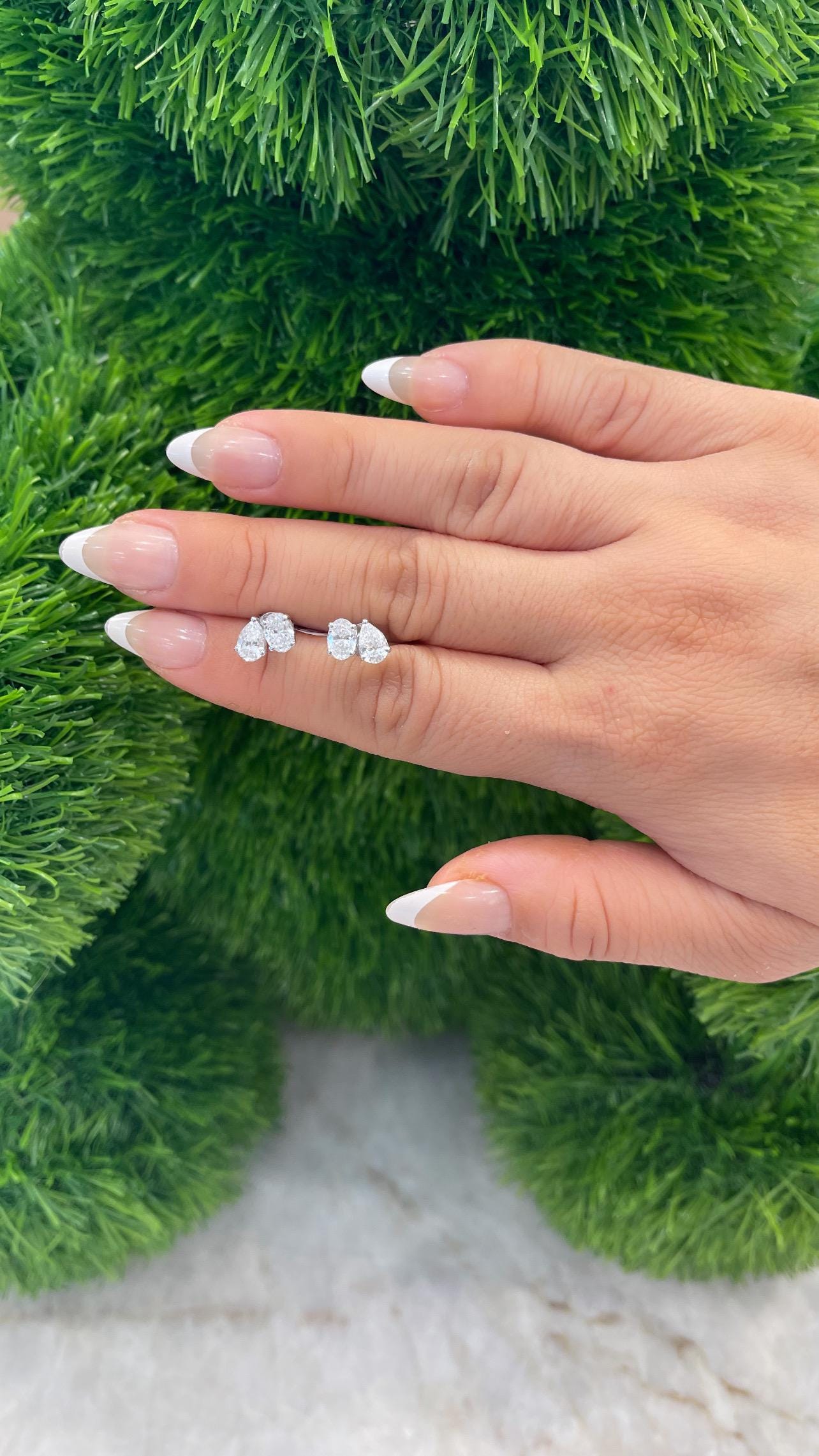 Toi Et Moi - Lab Grown Oval & Pear Studs | 14K Lab Grown Studs