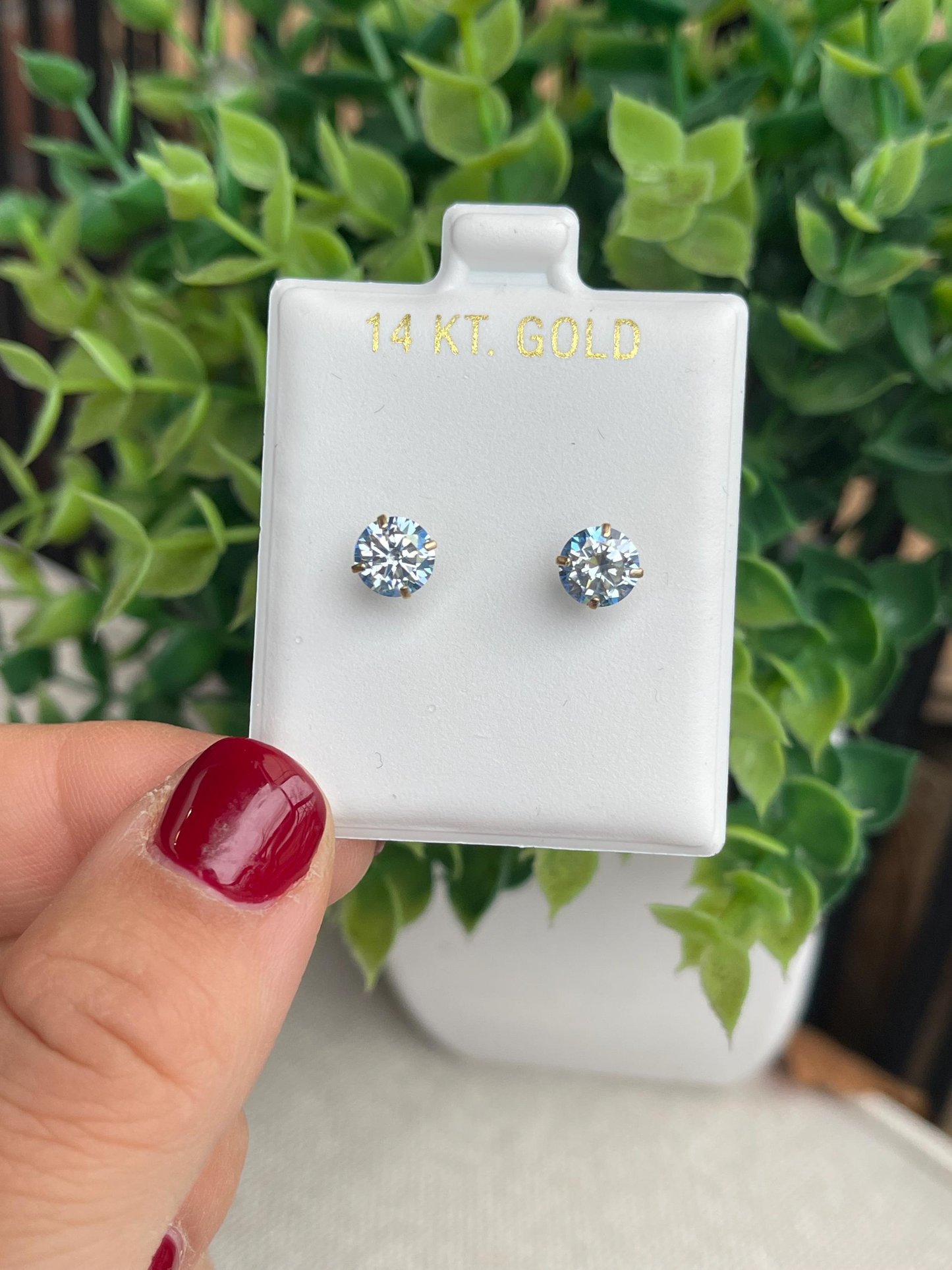 14K Gold GRA Certified D Color VVS1 Round Moissanite Screwback Studs | 4 Prong Basket Set Sold As Pair| Christmas Gift | Bridesmaid Gift