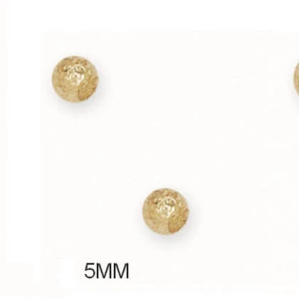 14K Solid Gold Crystal Cut Ball Studs | Diamond Cut Ball Studs | Gold Ball Studs |