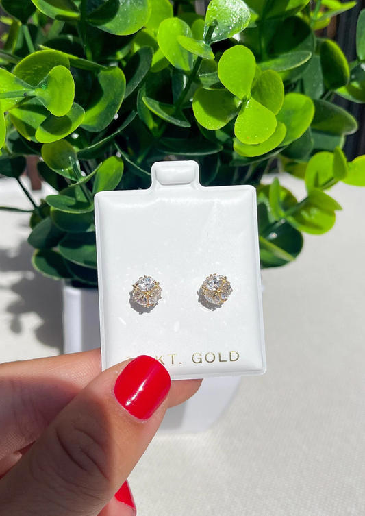 14K Solid Gold Ball Stud Earring | Ball Stud | Trendy Ball Studs | Round Created Ball Studs