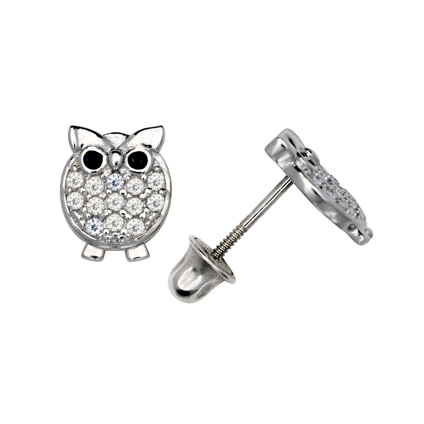 14K Gold Adorable Owl Minimal Studs | 14K Gold Owl pair of earrings | Owl Studs