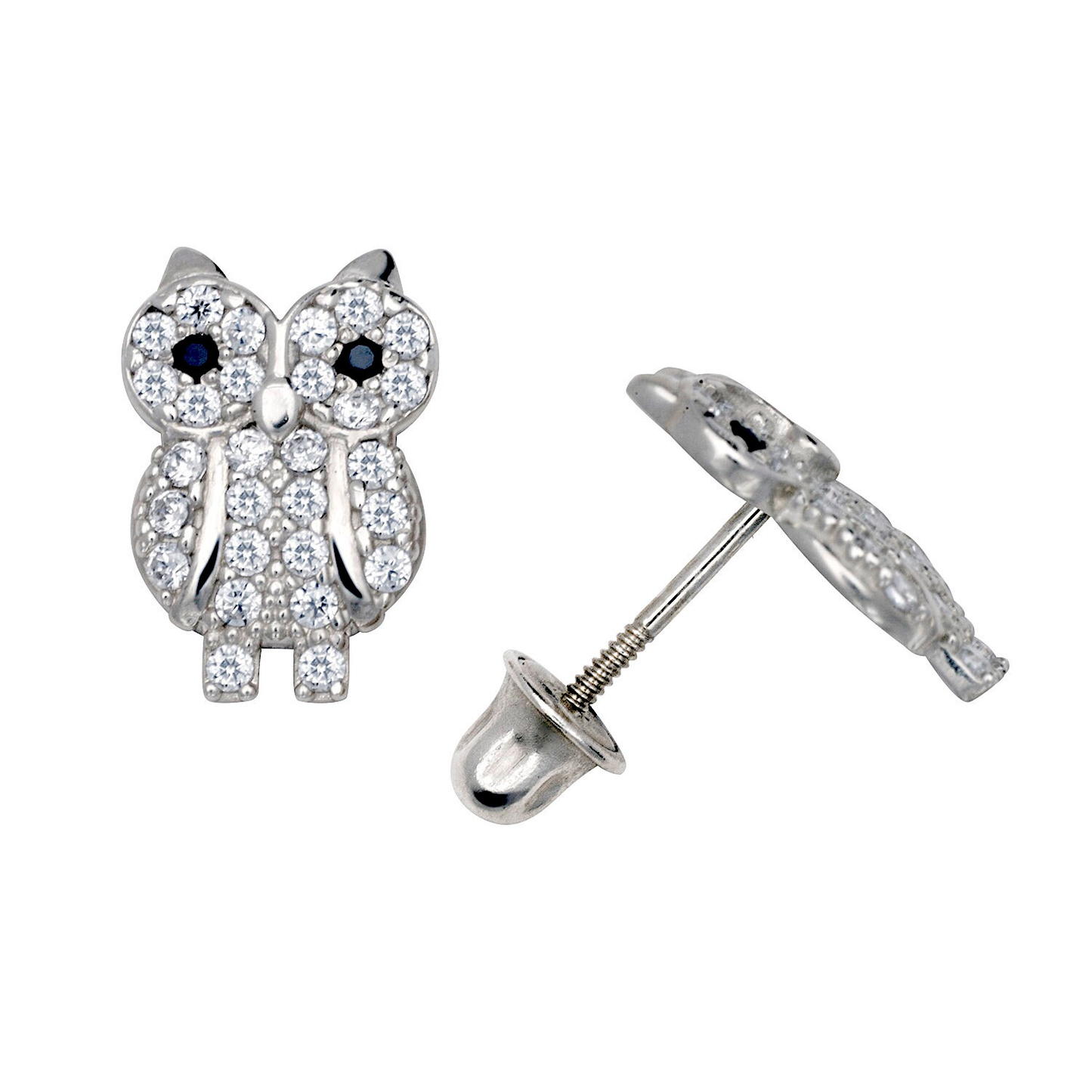 14K Gold Adorable Owl Minimal Studs | 14K Gold Owl pair of earrings | Owl Studs | 7X9mm