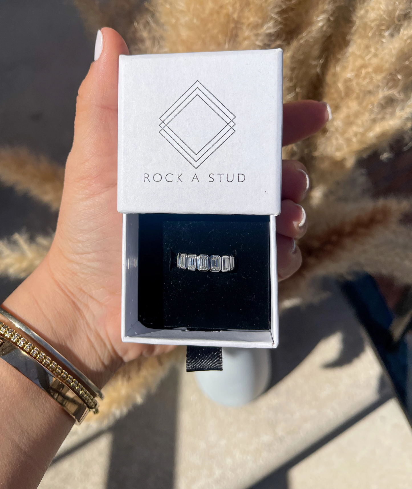 14K Gold Bezel Emerald Eternity Ring • Bezel Ring • Emerald Bezel Eternity Band • Moissanite Wedding Bands