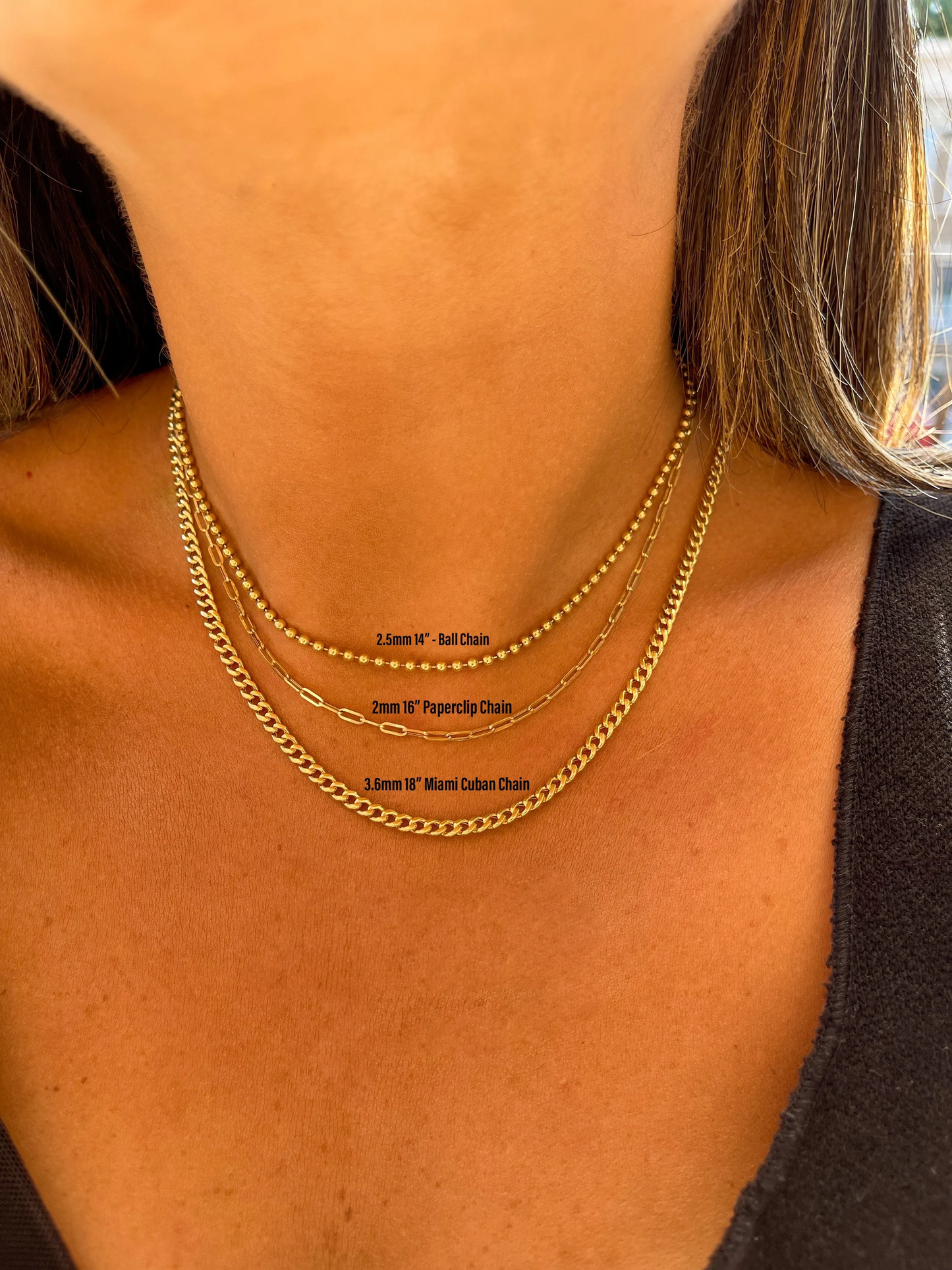 14K Solid Gold Ball Chain | Ball Dainty Chain | Gold Ball Necklace | Bead Necklace
