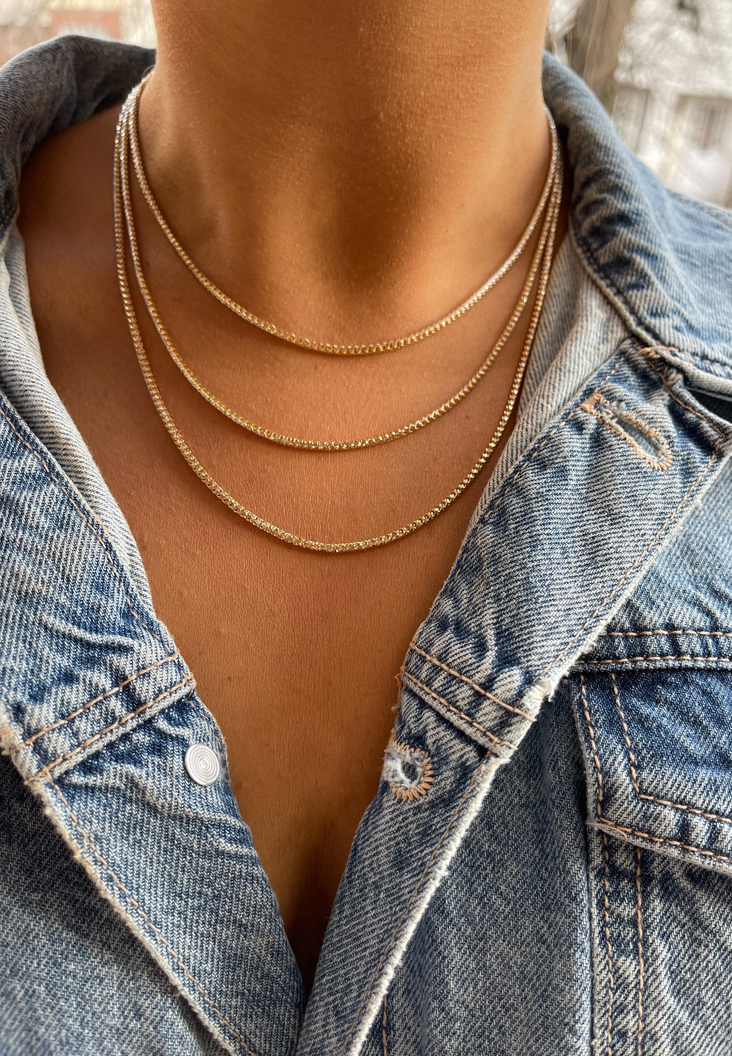 Trendy 14K Solid Gold Pineapple Chain • Solid Gold Chain