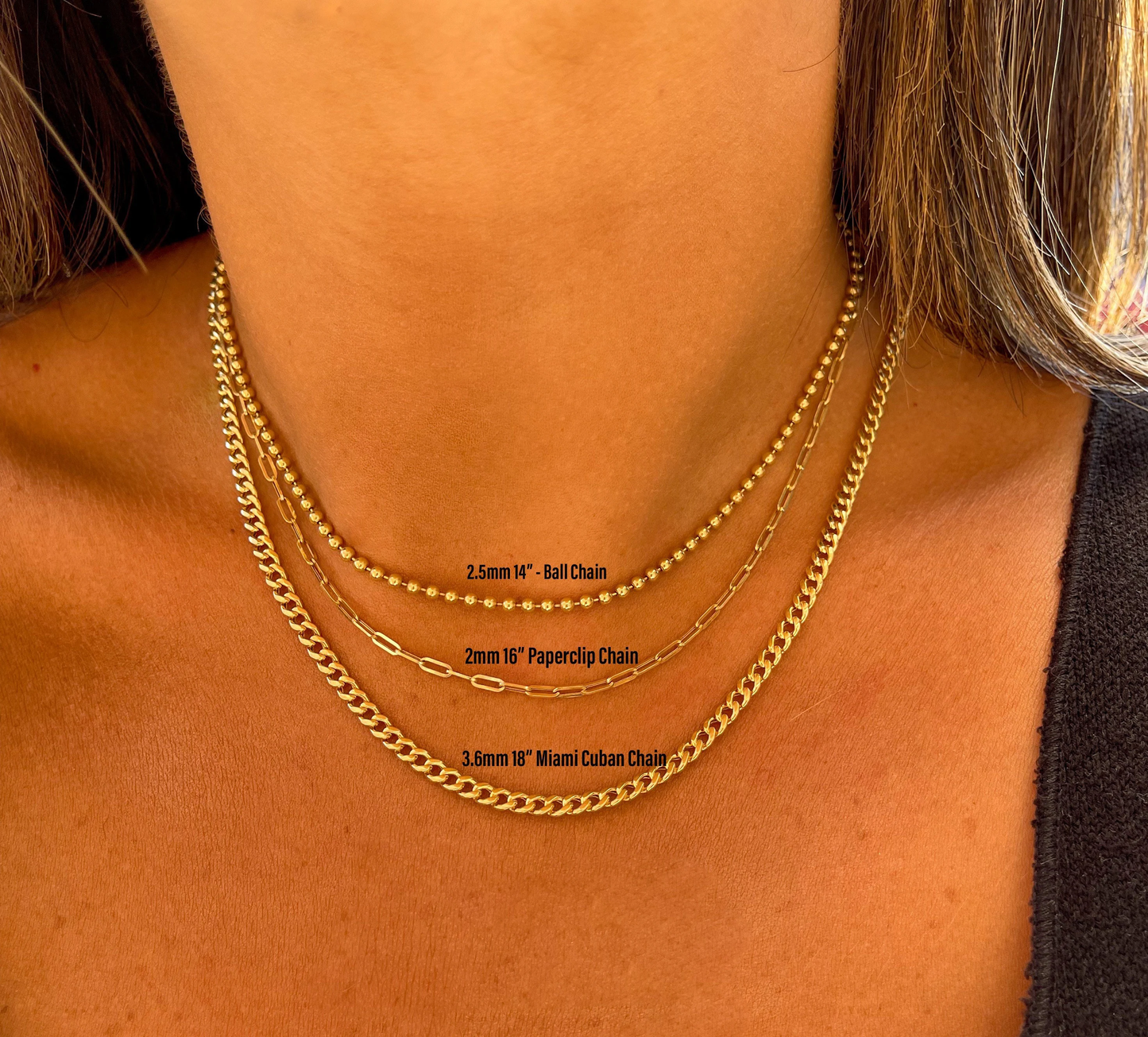 14K Gold Paperclip Chain | Unisex Paperclip Chains | 14K Gold Chains |  Mothers Day Gift