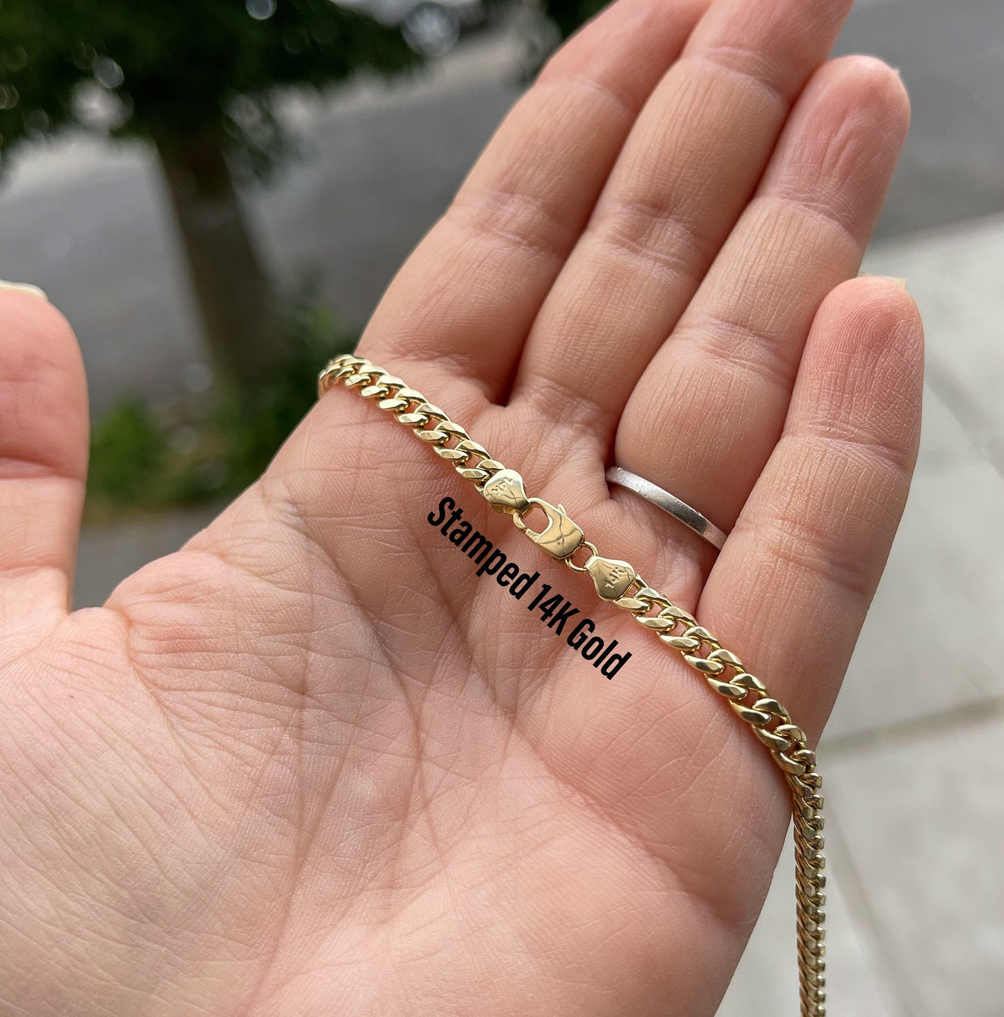 14K Gold Miami Cuban Chain | Link Chain Necklace | 14K Cuban Bracelet | Unisex Gold Cuban Chain 7.5"-24"