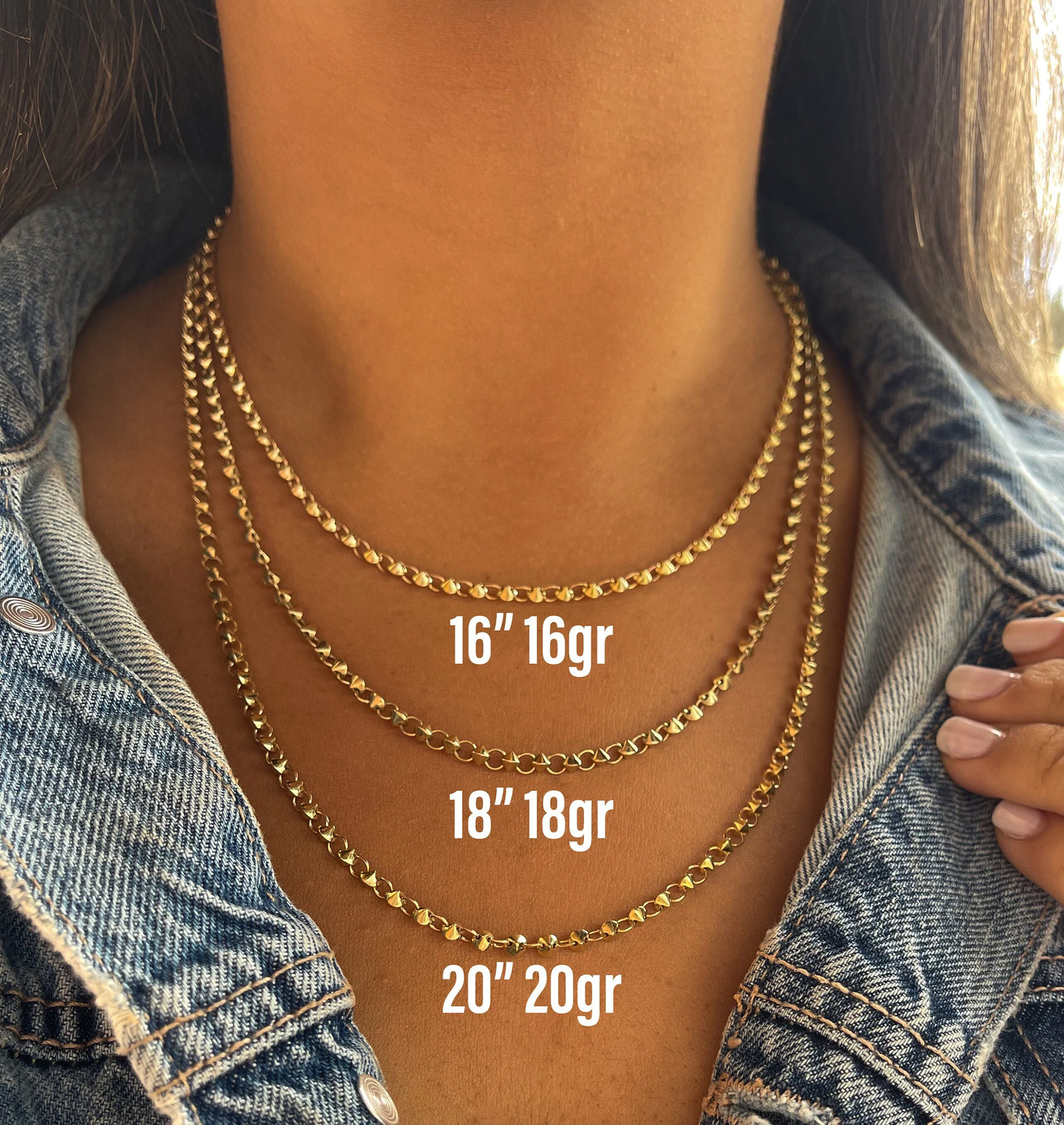 Trendy 14K Solid Gold Tibet Dainty Spike Ball Chain