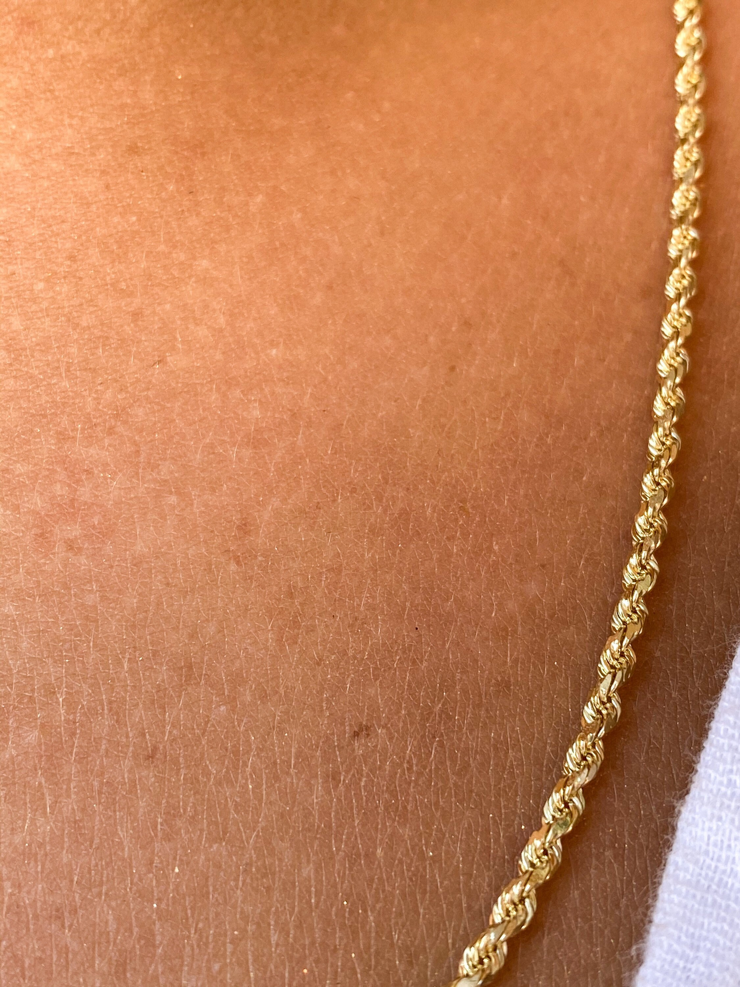 14K Solid Gold Rope Chain | 14K Gold Chains | Choker Chain | Layer Chain | Unisex Chain